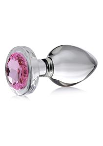 Pink Gem - Glazen Anaal Plug - Groot