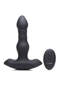 Vibrating and Thrusting Remote Control Silicone Anal Plug