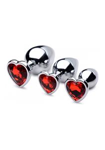 Red Heart Gem Anal Plug Set