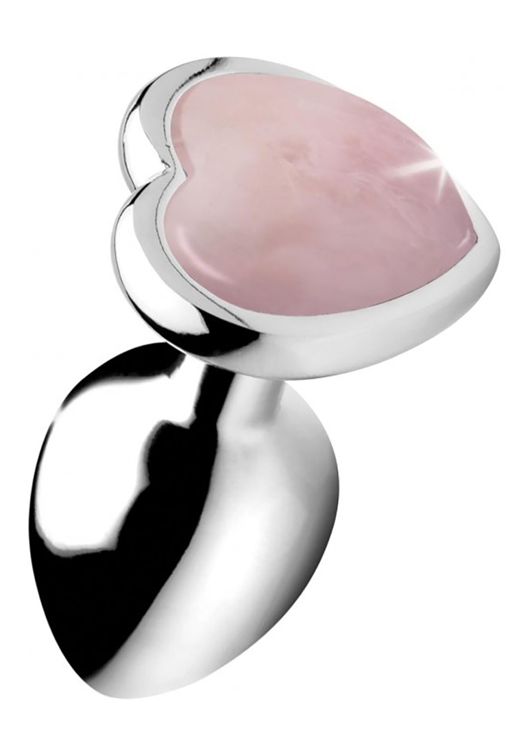 Gemstones Rose Quartz Heart Small Anal Plug