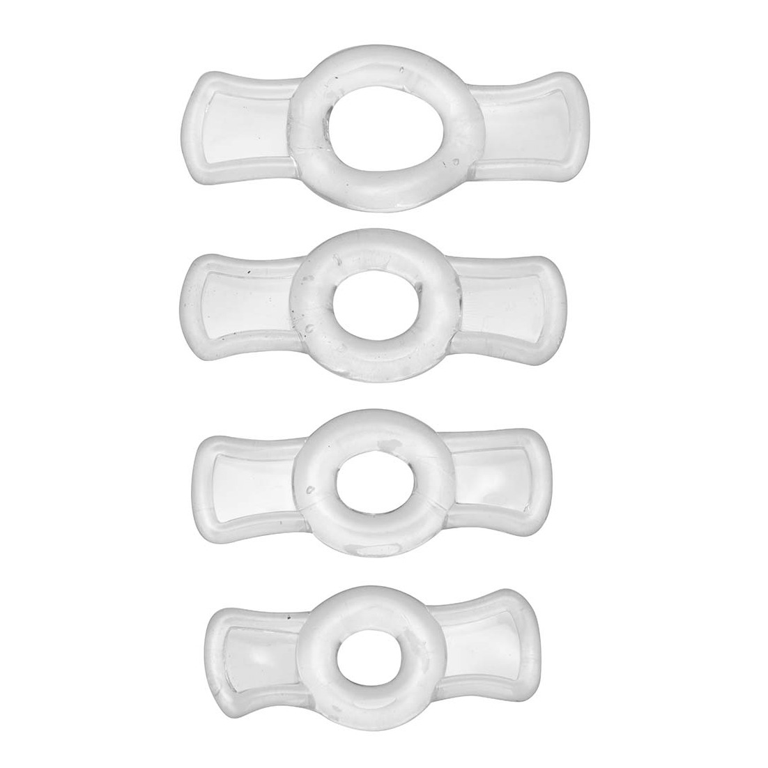 4 Pack Clear Pull Tab Cock Rings