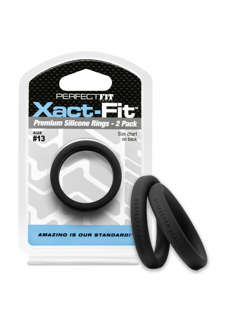 13 Xact-Fit Cockring 2-Pack - Black