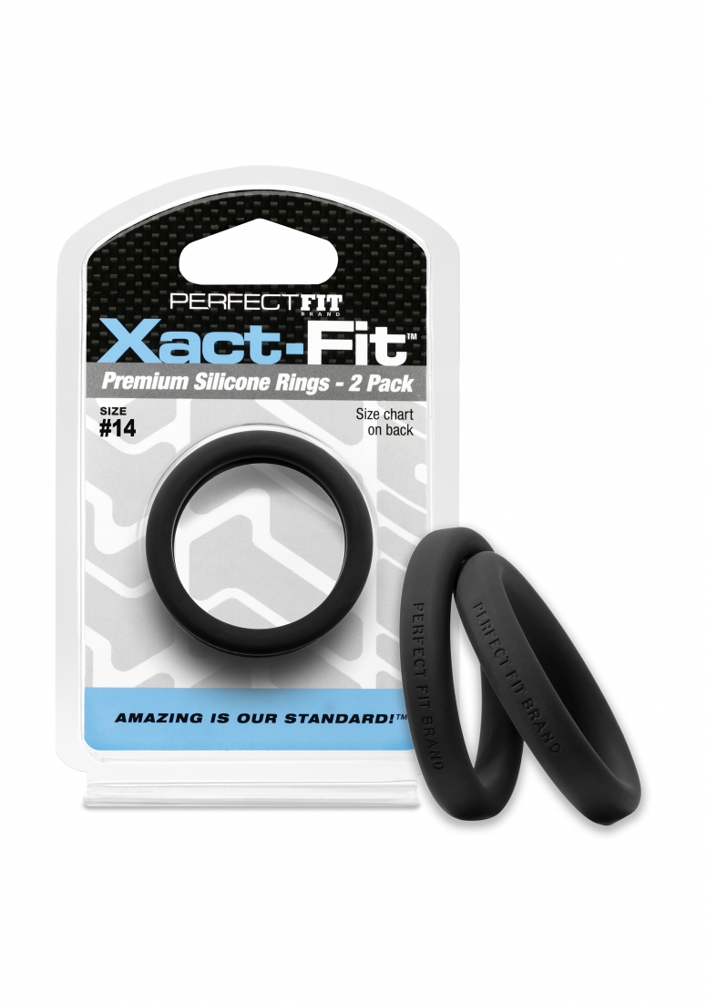 14 Xact-Fit Cockring 2-Pack - Black
