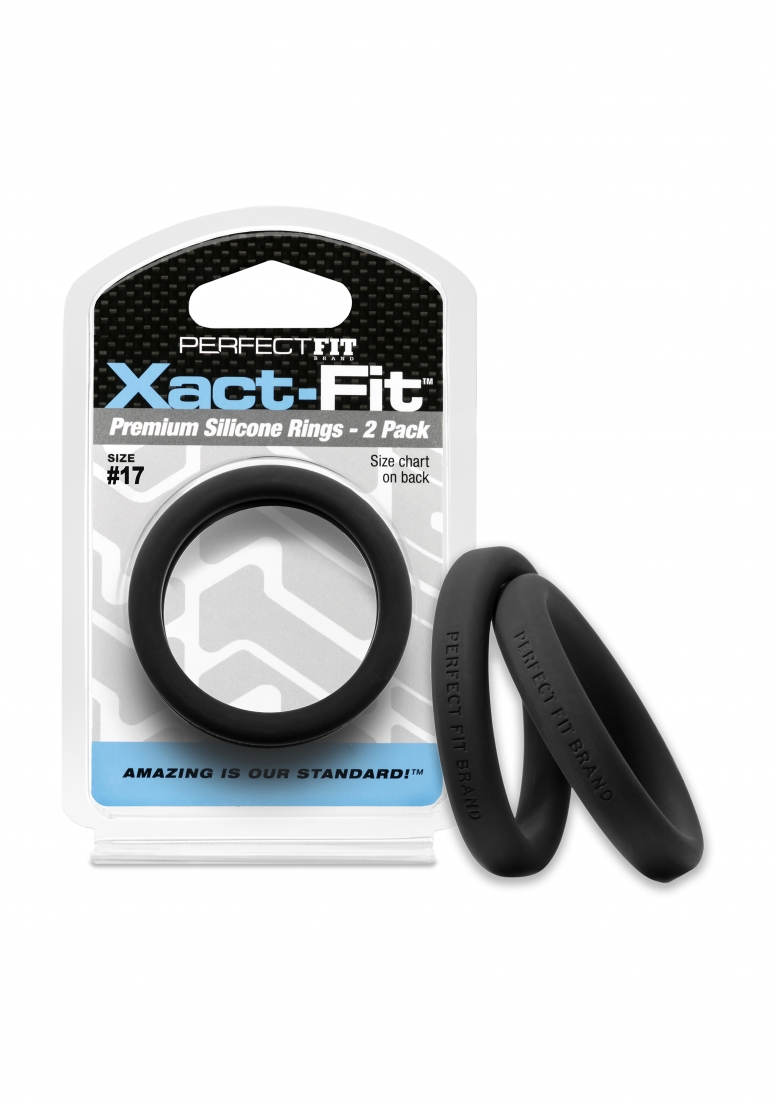 17 Xact-Fit Cockring 2-Pack - Black