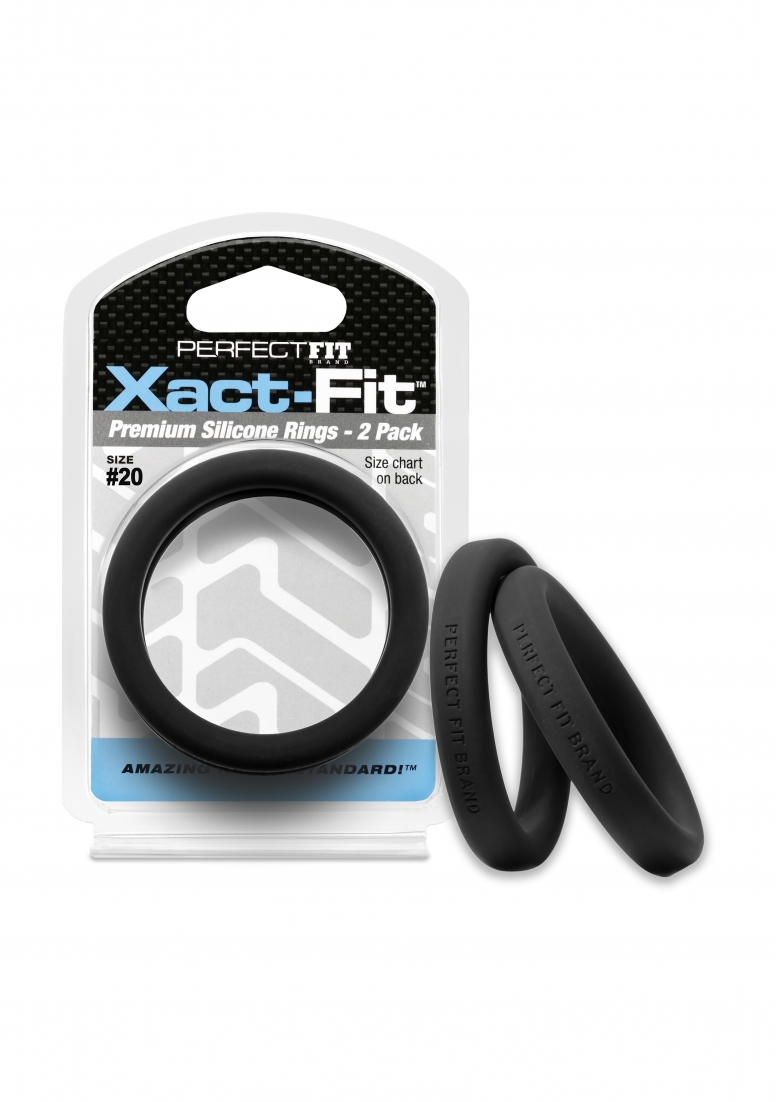 20 Xact-Fit Cockring 2-Pack - Black