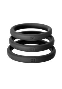 Perfect Fit Xact-Fit 3-Ring-Kit L-XL: Penisringe-Set, schwarz