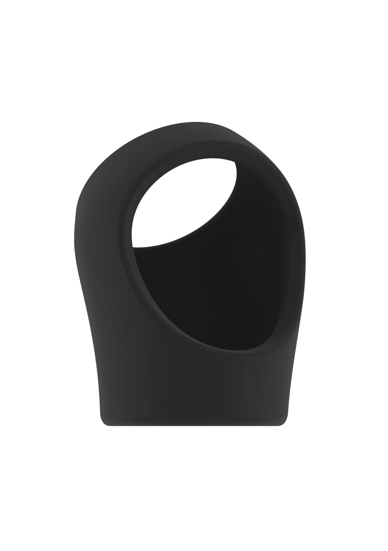 No.45 - Cockring with Ball Strap - Black