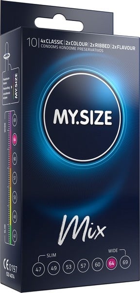 MySize Mix 64 - Assortiment Condooms In Maat 64mm 10 stuks