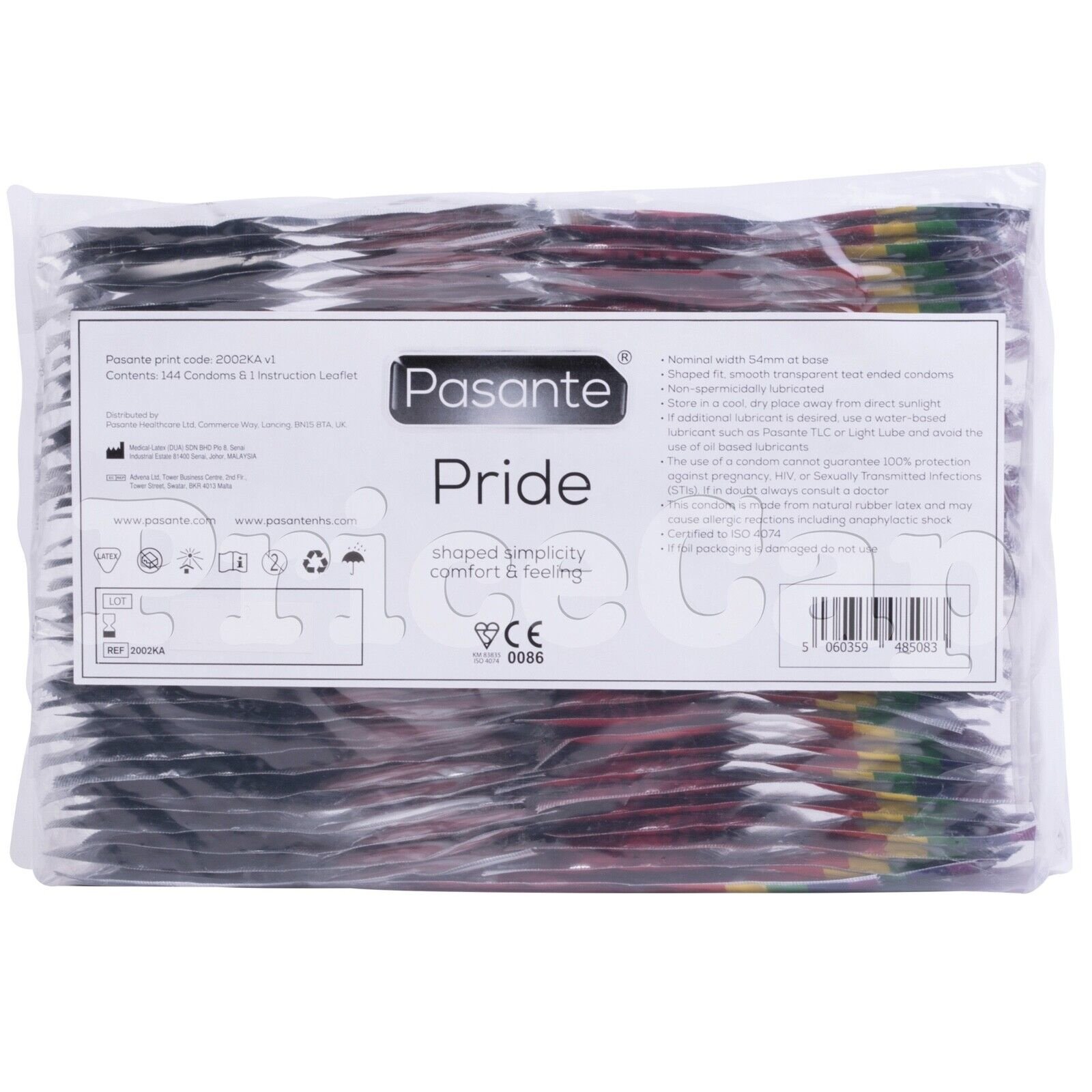 Pasante Pride Condooms 144 stuks (grootverpakking)
