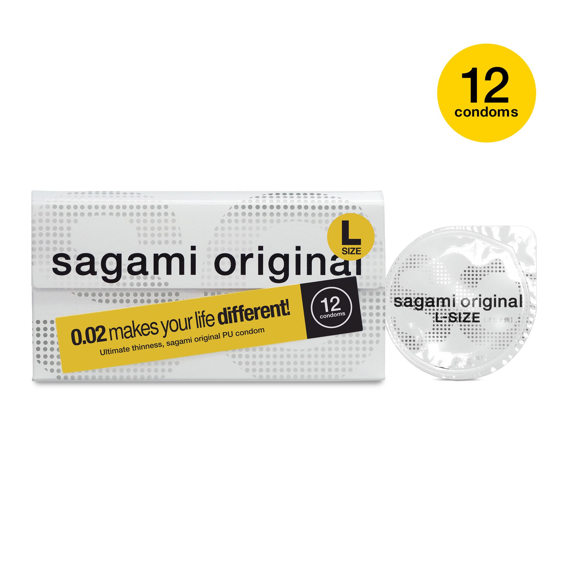Sagami Original - Ultradunne Latexvrije Condooms - Maat L 12 stuks (pakketpost)