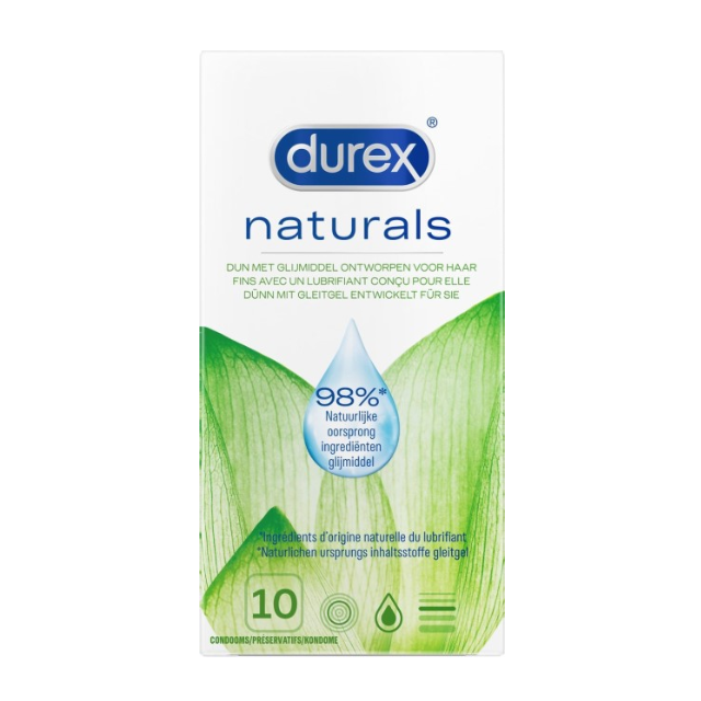 Durex Natural Condooms Met Glijmiddel Op Waterbasis