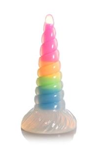 Creature Cocks XR Brands - Lichtgevende Regenboog Siliconen Dildo