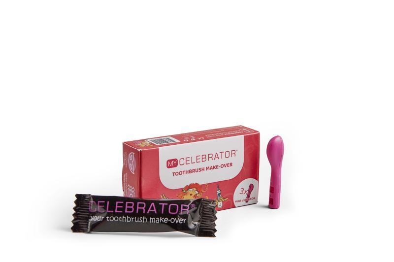 My Celebrator  Tandenborstel Make-Over Driedelige Set - Roze