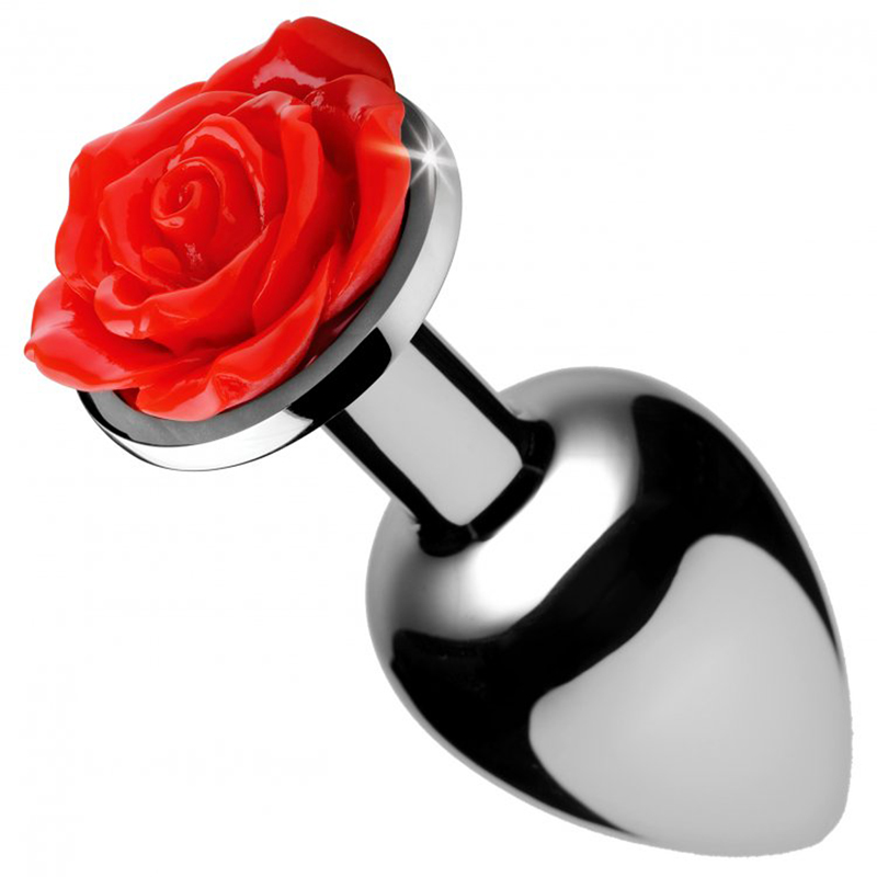 XR Brands Red Rose Buttplug