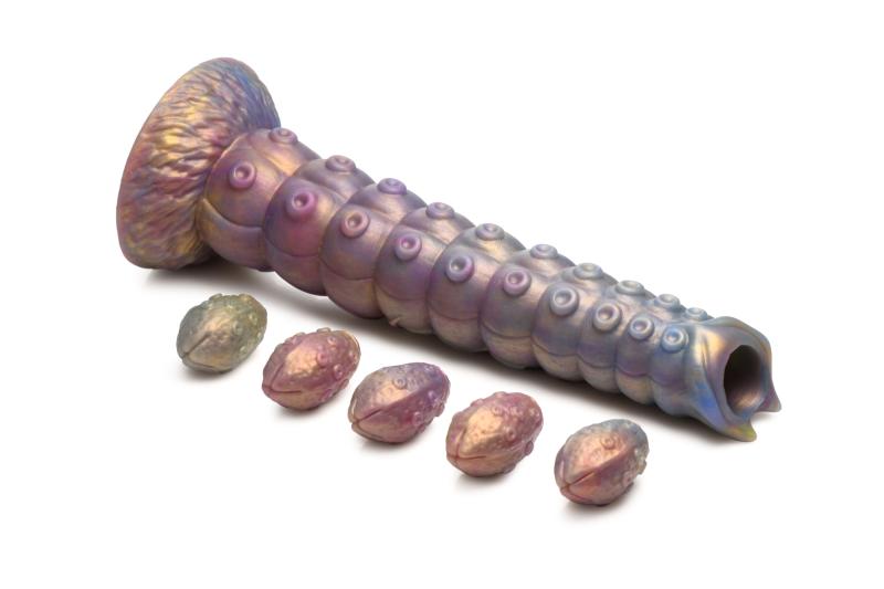 XR Brands  Deep Invader Tentacle Ovipositor Siliconen Dildo met Eitjes
