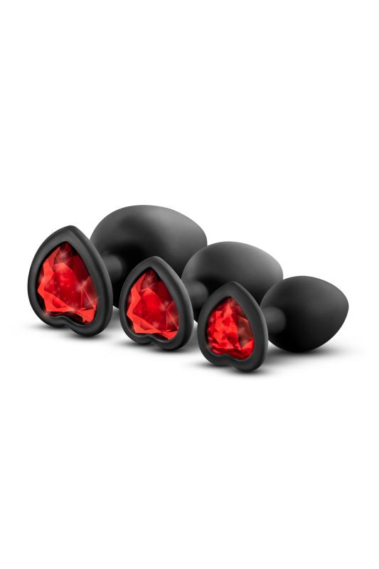 Blush  Luxe Bling Plugs Trainingskit Zwart met Rode Edelstenen