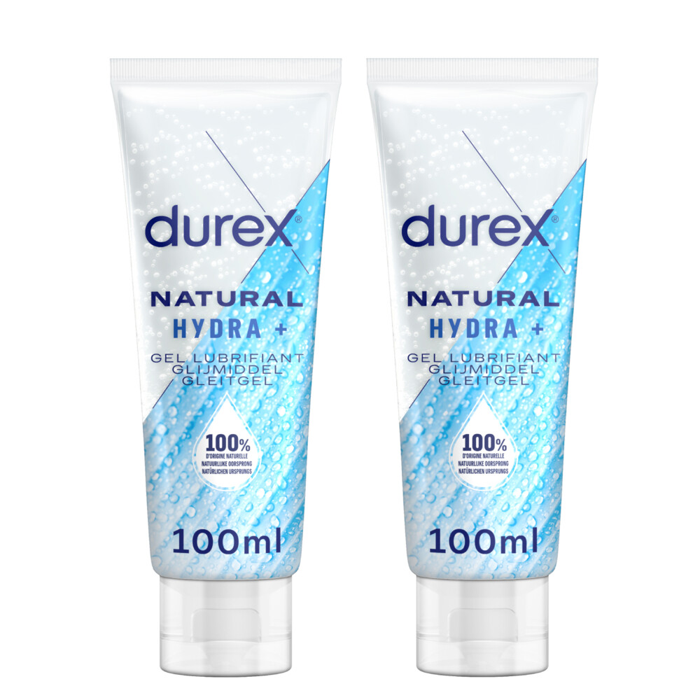 Durex 2x  Glijmiddel Natural Hydra+ 100% natuurlijk 100 ml