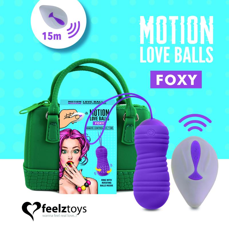 Feelztoys  OP AFSTAND BEDIENBARE BEWEGENDE LIEFDESBALLEN FOXY