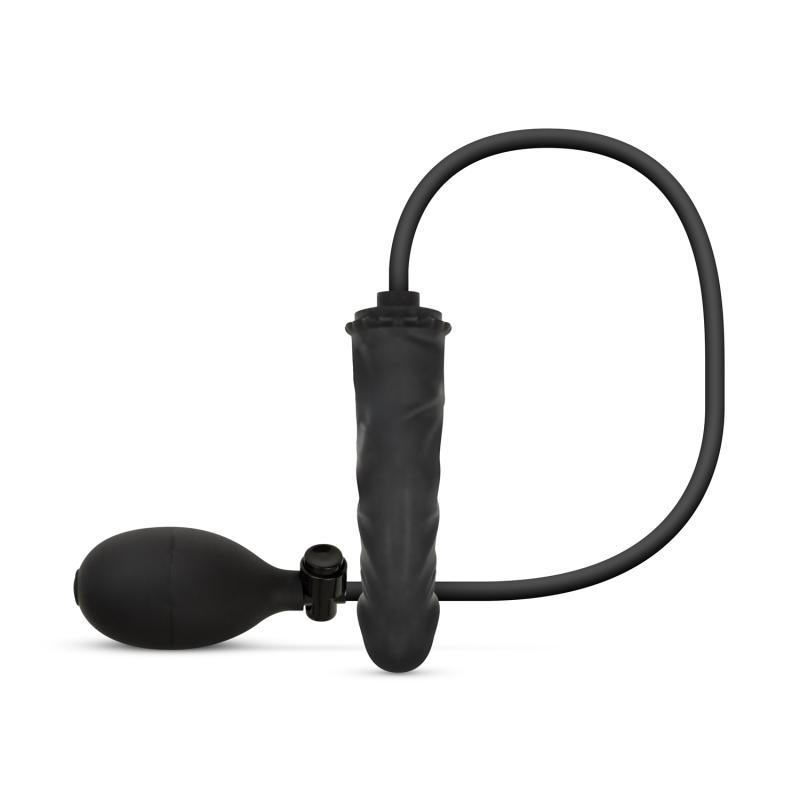 Anal Collection  Opblaasbare Dildo met Pomp 14,5 cm - Zwart