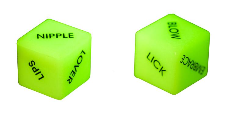 Out of the Blue Love Dice Glow in the Dark Set - Engelse versie