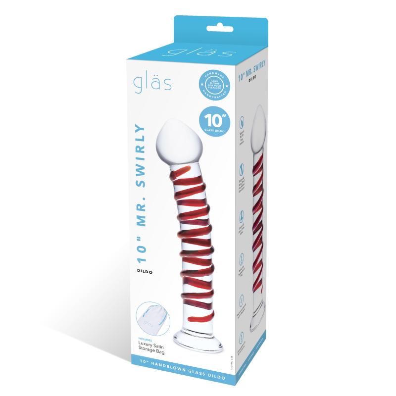 Glas  Mr. Swirly Dildo 25,5 cm