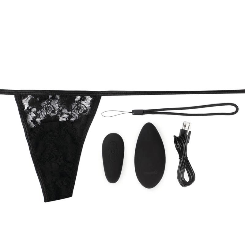 The Screaming O  Premium Ergonomic Remote Panty Set Black