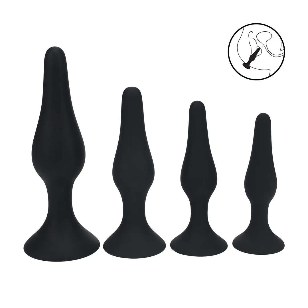 Levelz  Slim Silicone Anal Butt Plug Set van 4 stuks