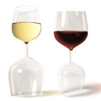 Invotis Rood en wit wijnglas