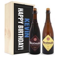 YourSurprise Bier in bedrukte kist - Westmalle Dubbel & Tripel