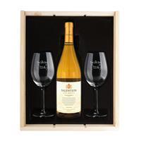 YourSurprise Wijnpakket met wijnglazen - Salentein Chardonnay - Gegraveerde glazen
