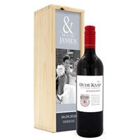Wijn in bedrukte kist - Oude Kaap - Rood