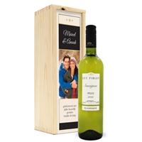 Wijn in bedrukte kist - Luc Pirlet - Sauvignon Blanc