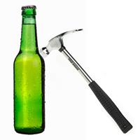 der kleine Handwerker Tasse Stahl-Hammer mit Flaschenöffner "Freitag Nachmittag Hammer