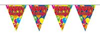 Folat Wimpelkette "Happy Birthday", PVC, 10m, beeindruckende Geburtstagsdeko