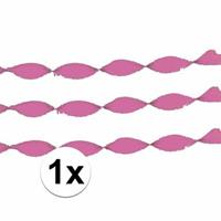 Crepe papier slingers roze 5 meter