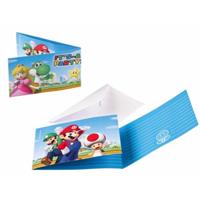 Disney Super Mario uitnodigingen met enveloppe