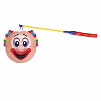 Shoppartners Lampionset clown 22 cm met lampionstokje -