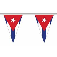 Fun & Feest Cuba slinger met puntvlaggetjes 5 meter