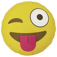 Fun & Feest Folie ballon knipoog smiley 46 cm