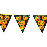 Fun & Feest Horror vlaggenlijn met pompoenen
