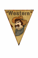Fun & Feest Wilde Westen themafeest vlaggenlijn Western
