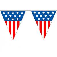 Fun & Feest USA vlaggenlijnen 5 meter