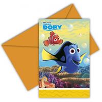 Disney Finding Dory uitnodigingen met enveloppe