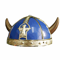 Bellatio Obelix helm blauw met hoorns