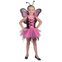 Bellatio Roze vlinderjurkje voor meisjes