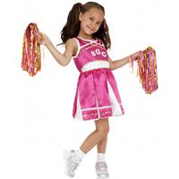Smiffys Roze cheerleader meisjes kostuum Roze