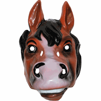 Bellatio Plastic paarden masker voor volwassenen