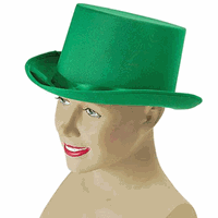 Bellatio Groene hoge hoed satijn look