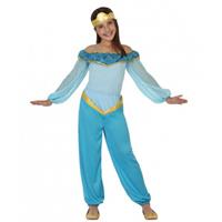 Bellatio Blauw arabische prinses kostuum (7-9 jaar) Blauw
