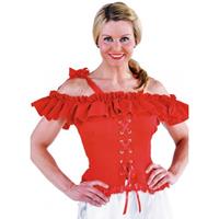 Bellatio Oktoberfest - Tiroler blouse Carmen rood 46 Rood